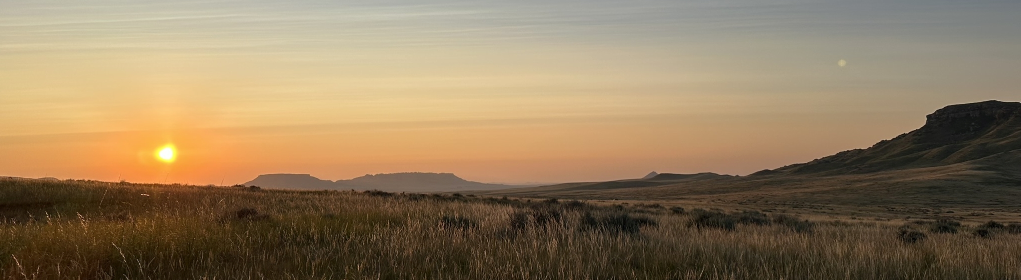 Sunrise near Lahti Butte, Buffalo, SD, July 2024